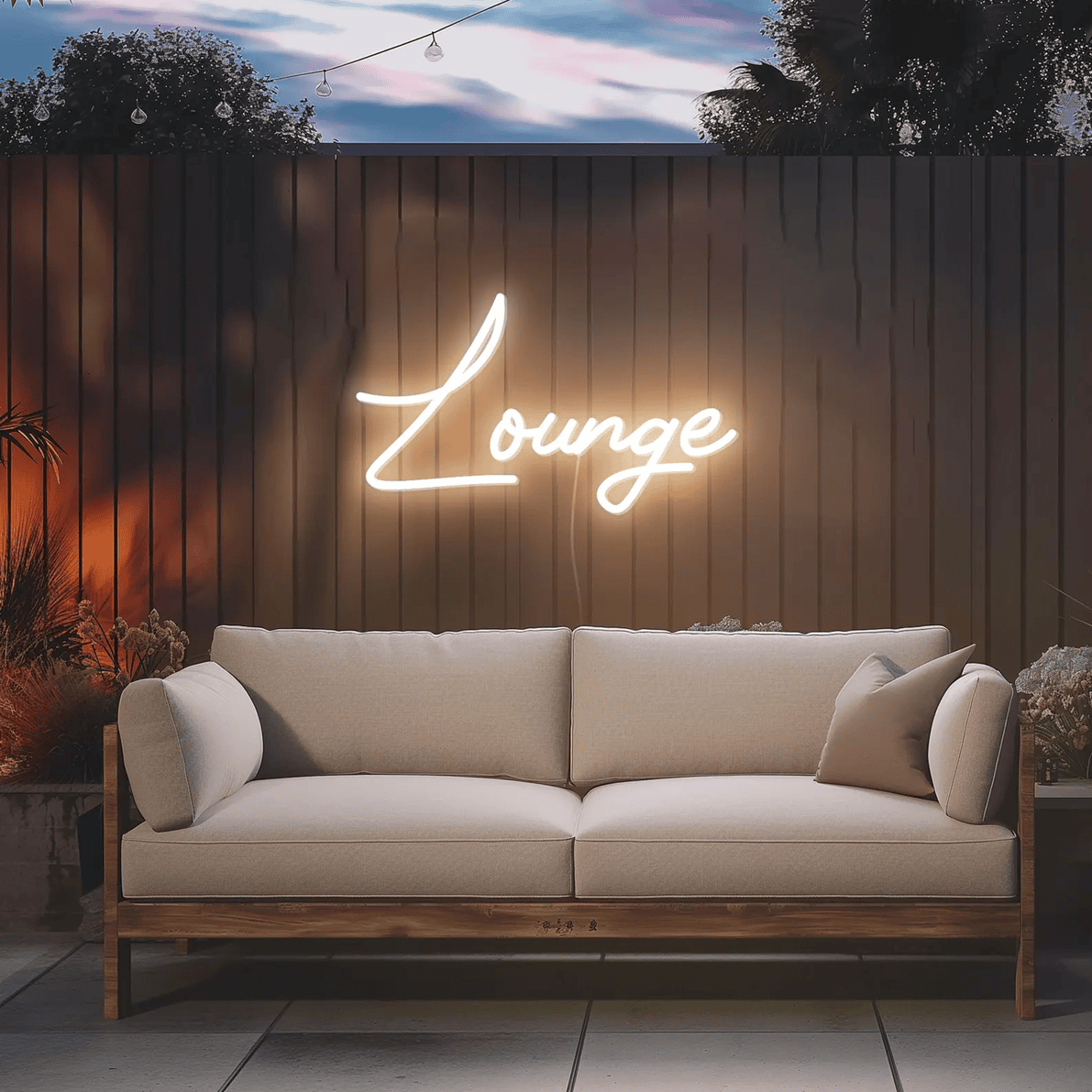 patio neon sign