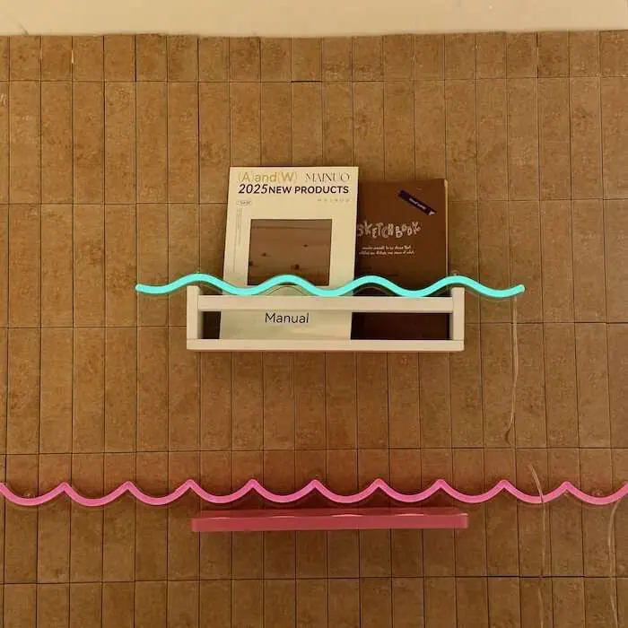 wavy lines neon art neon sign