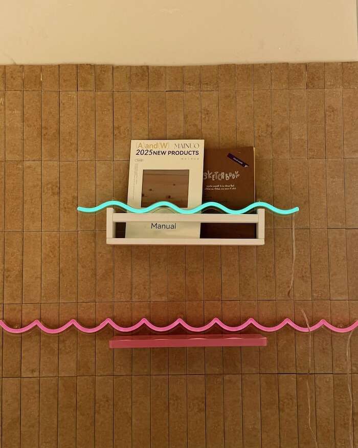 wavy lines neon art neon sign