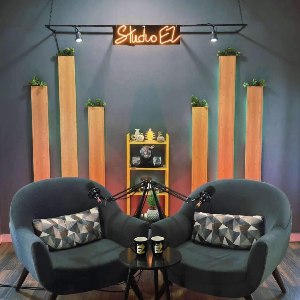 custom small neon sign for podcast studio