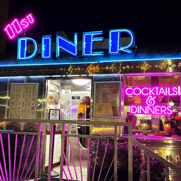 11th Street Diner retro restaurant Neon signs in Miami