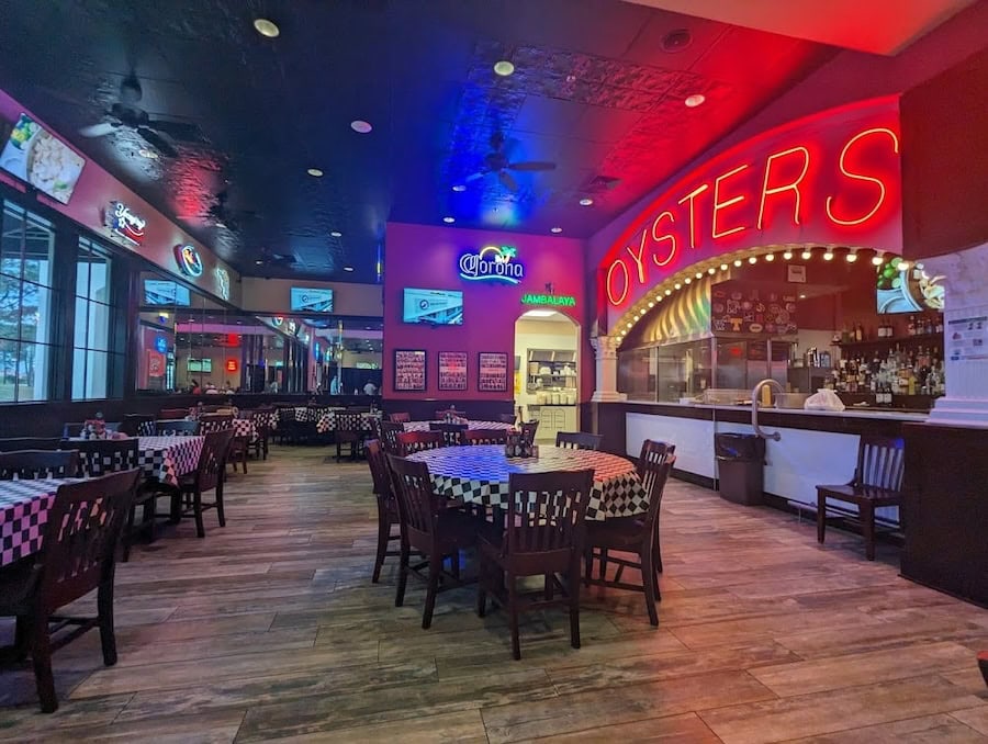 Acme Oyster House restaurant neon signs in Houston