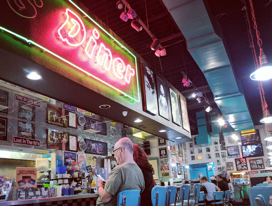 Johnny Angel’s Diner business neon signs in Jacksonville