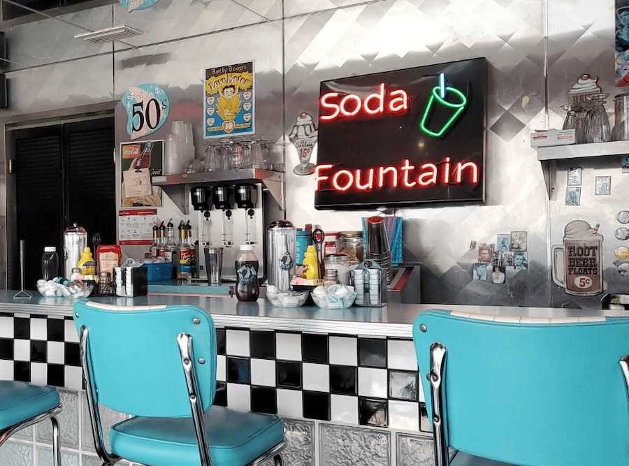 Johnny Angel’s Diner restaurant neon signs in Jacksonville