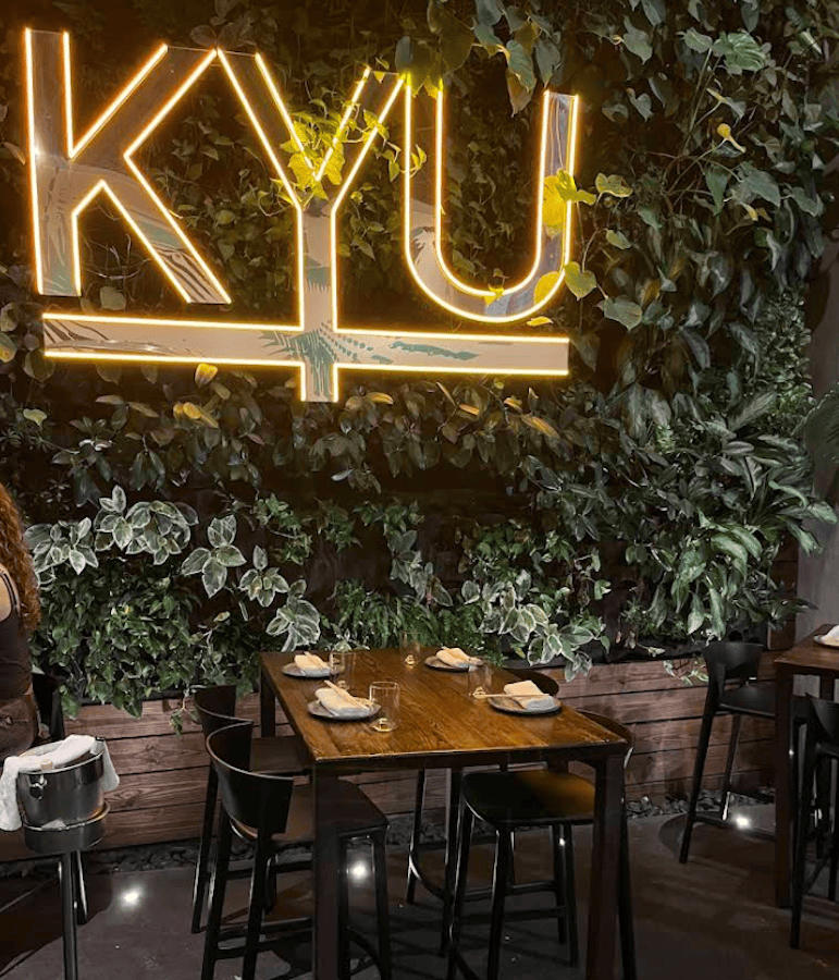 KYU Miami reataurant Neon signs in Miami