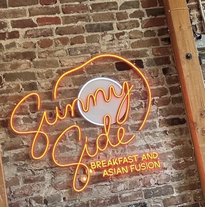 Sunny Side Breakfast business neon sign