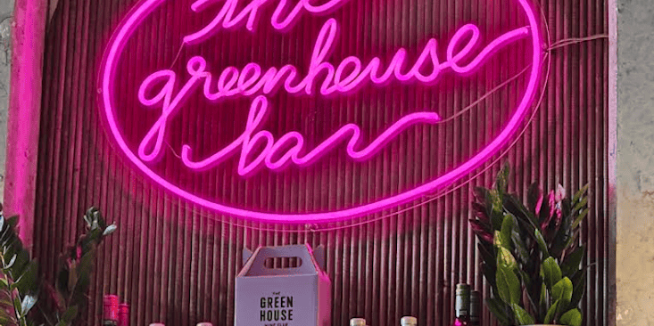 The Greenhouse Bar neon signs in Jacksonville
