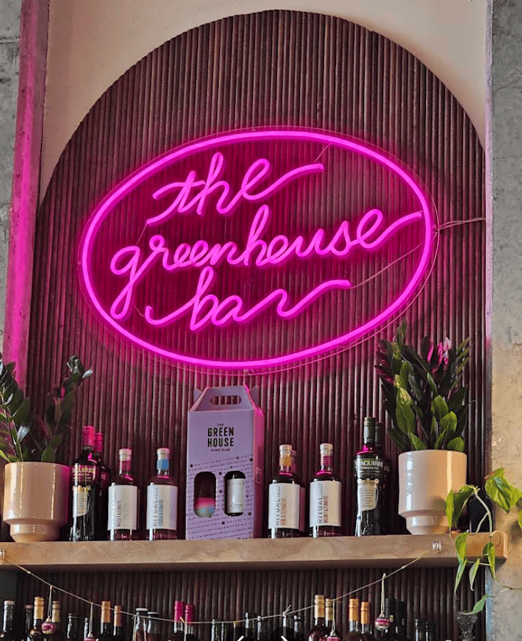 The Greenhouse Bar neon signs in Jacksonville