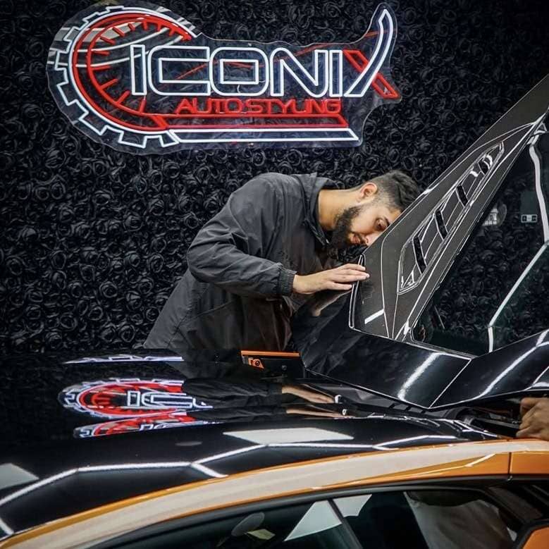 custom neon logo sign for auto shop