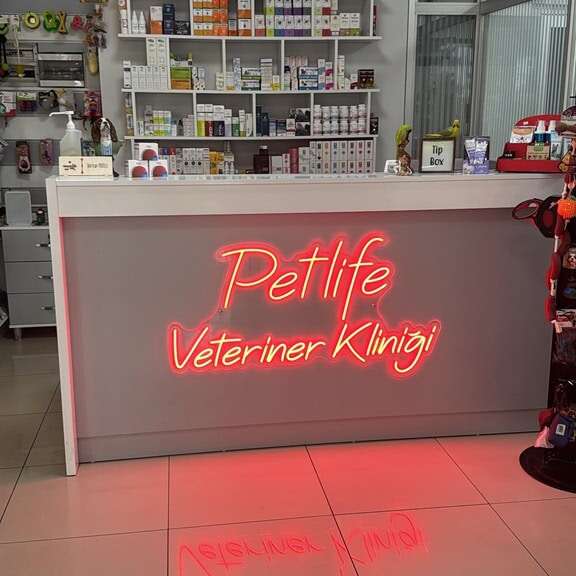 led neon for vet clinic, business logo neon sign