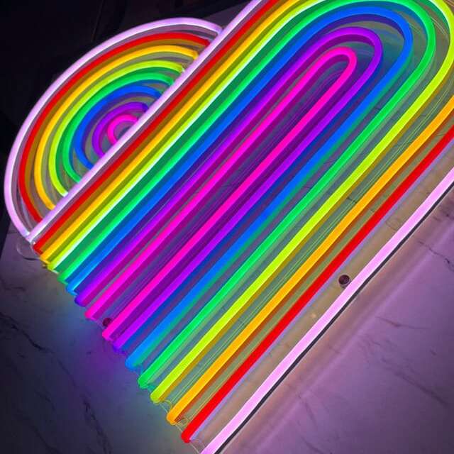 los angeles hyatt hotel lobby custom neon sign