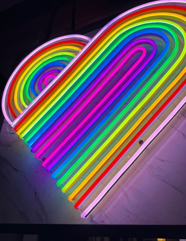 los angeles hyatt hotel lobby custom neon sign