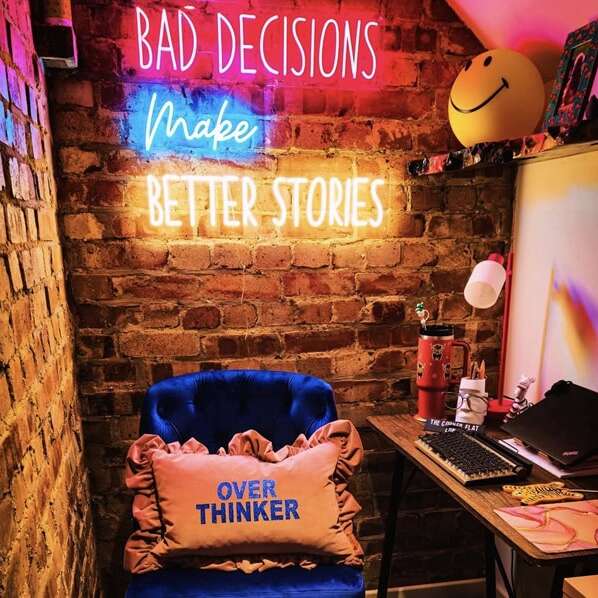 multi color led neon sign for home office and studio