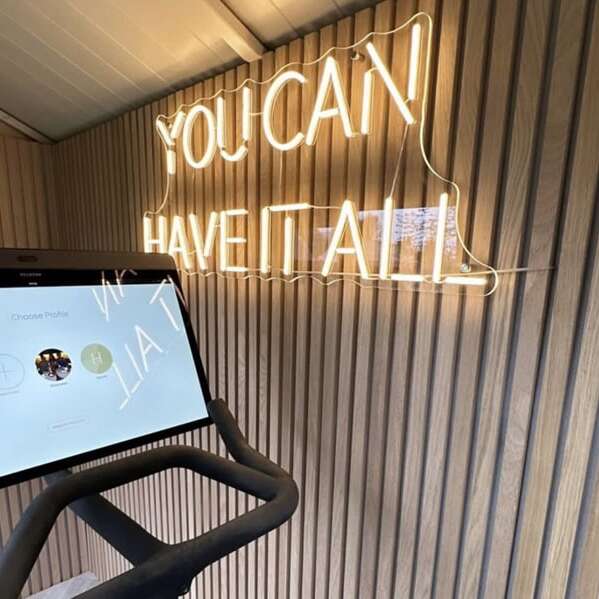 softwhite color led neon sign for home gym