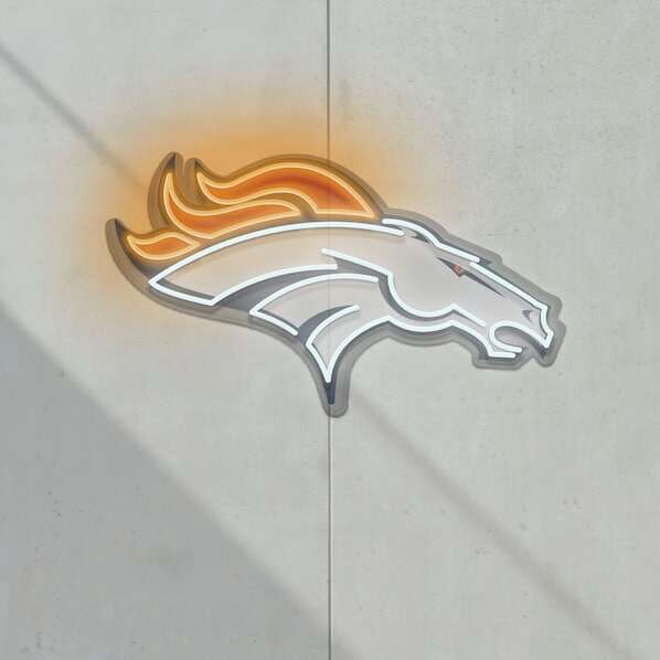 Denver Broncos Football Neon Sign