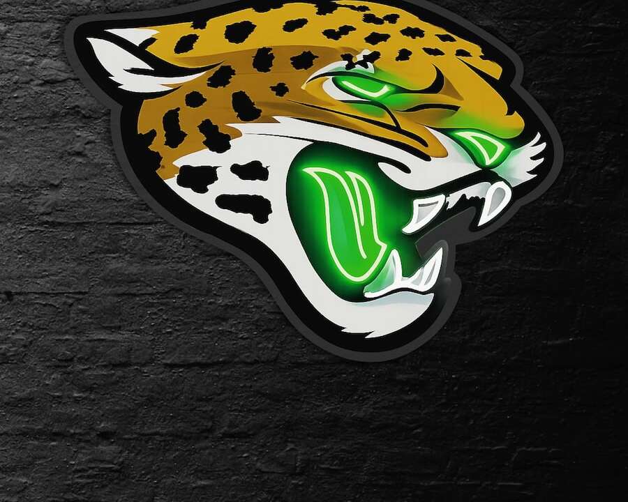 Jacksonville Jaguars Football Neon Sign man cave decor