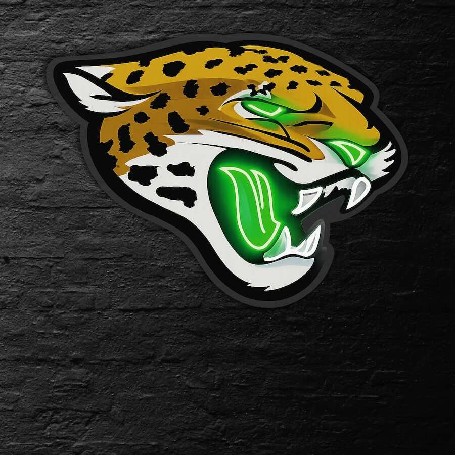Jacksonville Jaguars Football Neon Sign man cave decor