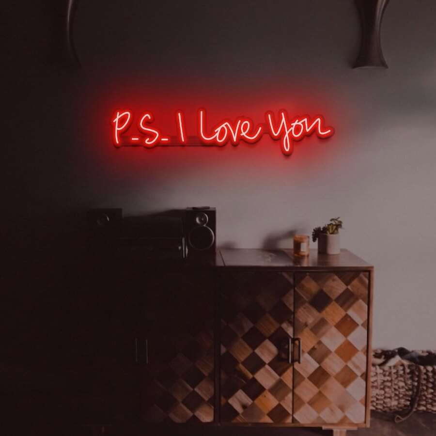 P.S. I love you Neon Sign red neon sign