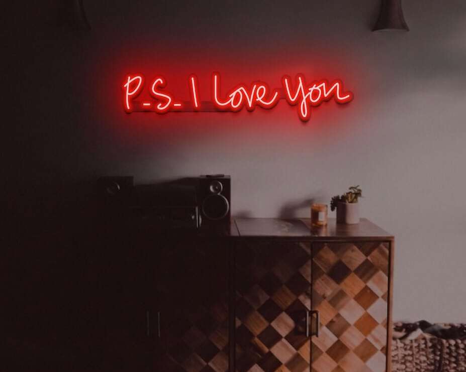 P.S. I love you Neon Sign red neon sign