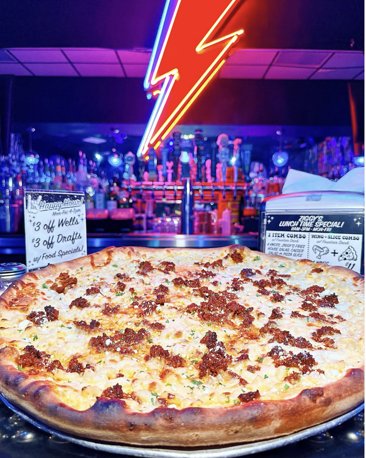 Ziggys magic pizza shop flash business neon sign in phoenix