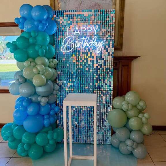 birthday party decor custom neon sign