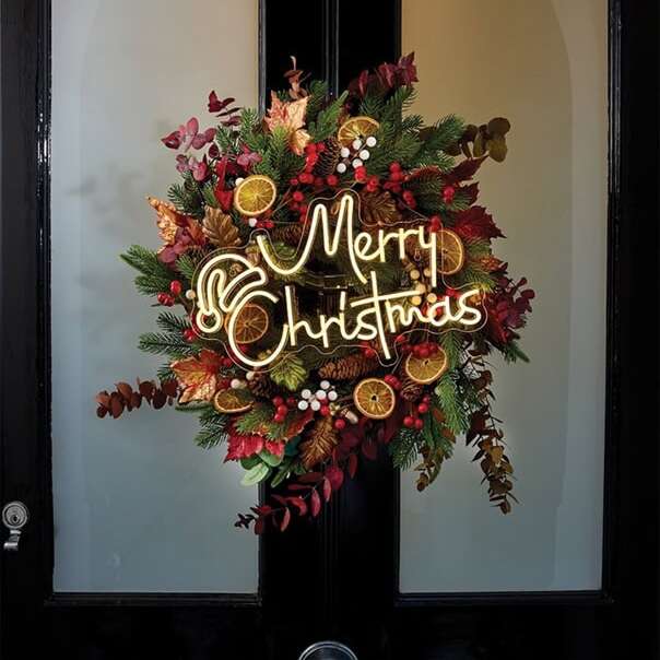 christmas decor neon sign, custom neon sign for holiday decor