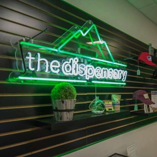custom glass neon sign for dispensary