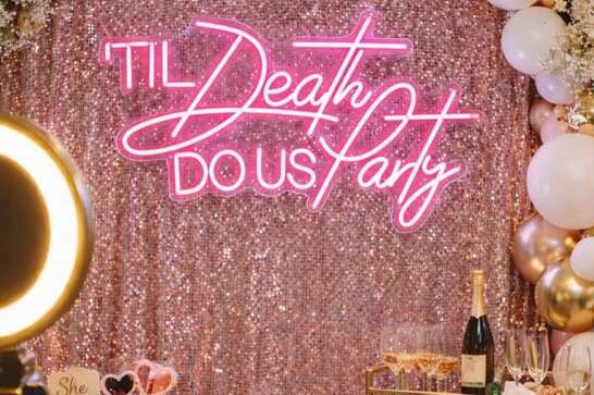 custom led neon sign for wedding, bridal shower, and engagement party