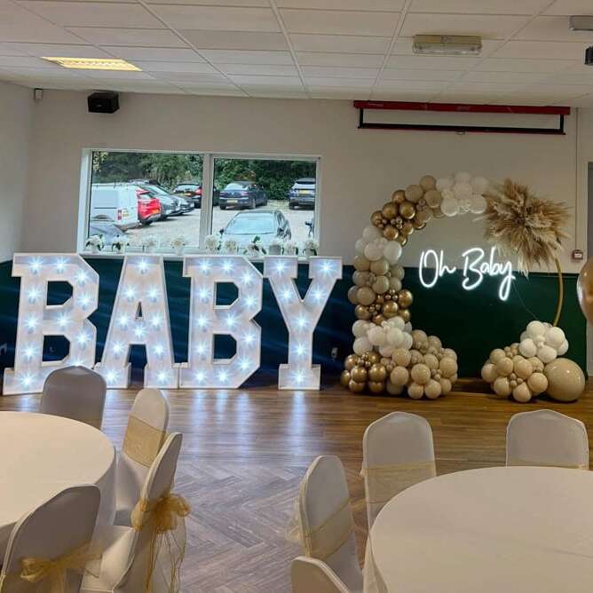 custom neon sign for baby shower