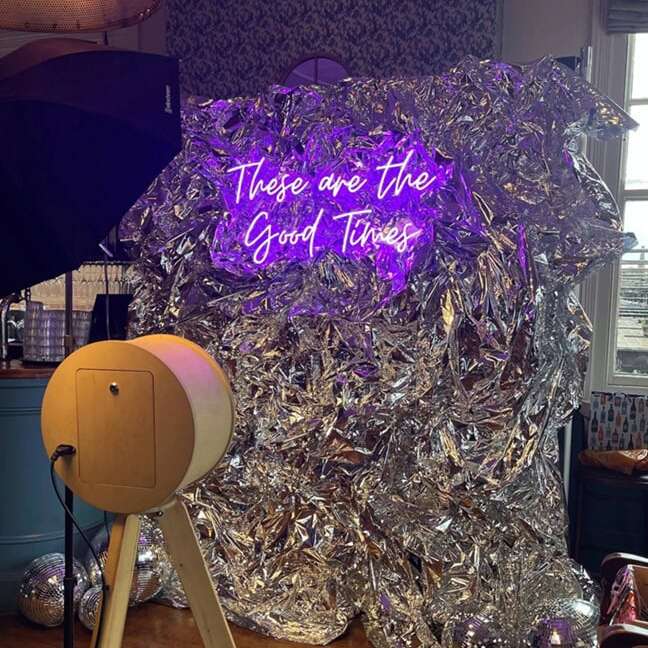 custom neon sign for photography studio, neon sign for photo shoot
