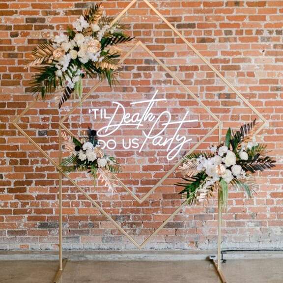 custom neon sign for wedding, bridal shower and engagement party