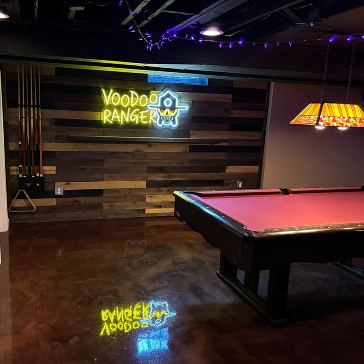 game room neon sign, pool room neon sign decor man cave decor