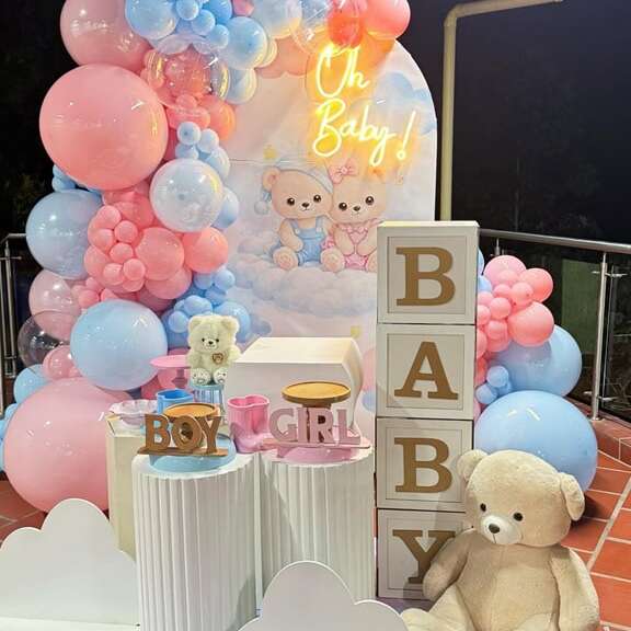 gender reveal and baby shower custom neon sign