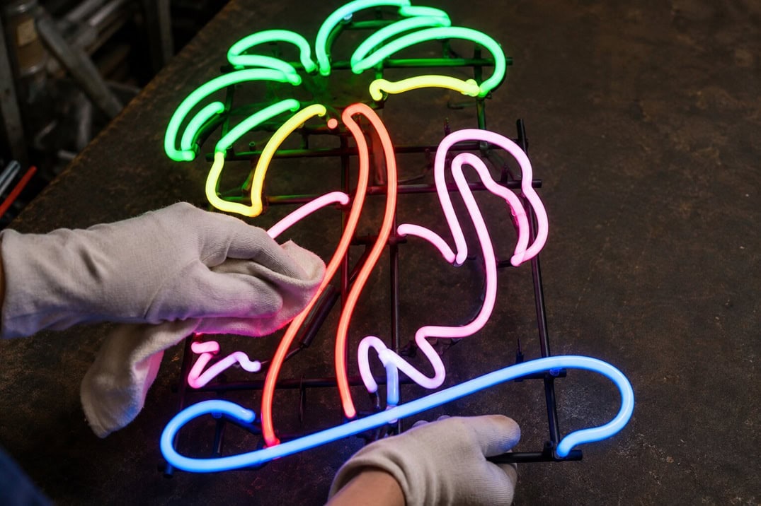 glass neon sign maintenance and care