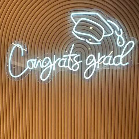 graduation party custom neon sign congrats grad