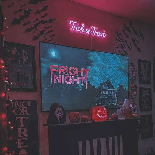 halloween decor custom neon sign, holiday neon design