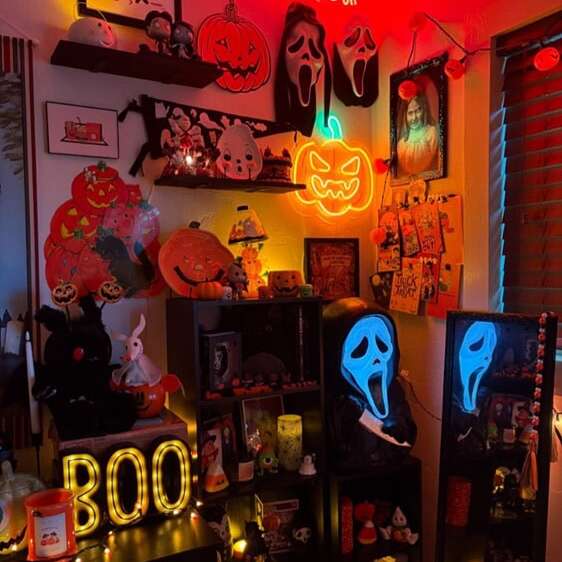 halloween pumpkin neon sign decor holiday neon sign decor
