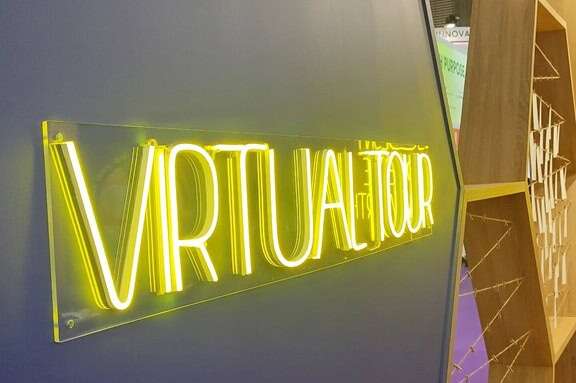 led neon sign for business trade show
