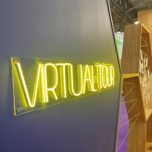 led neon sign for business trade show