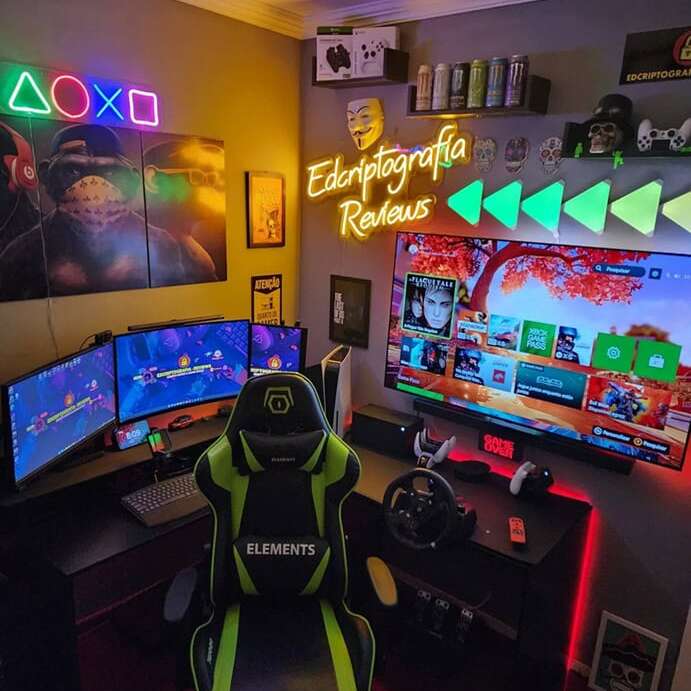 led neon sign for game room setup