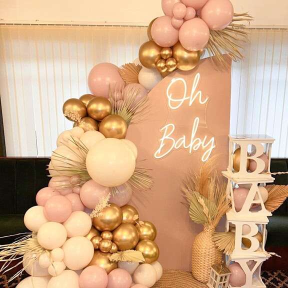 led neon sign for gender reveal and baby shower