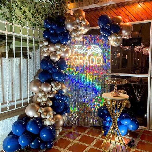 neon sign for graduation party, neon sign with shimmer wall decor