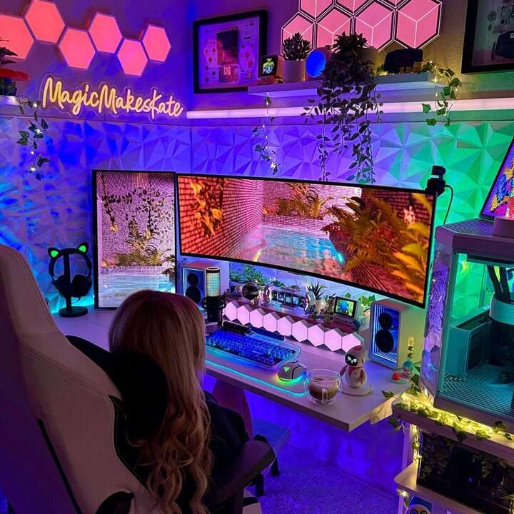 neon sign for twitch streaming gaming room decor