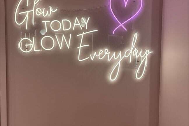 office motivation neon sign for office space