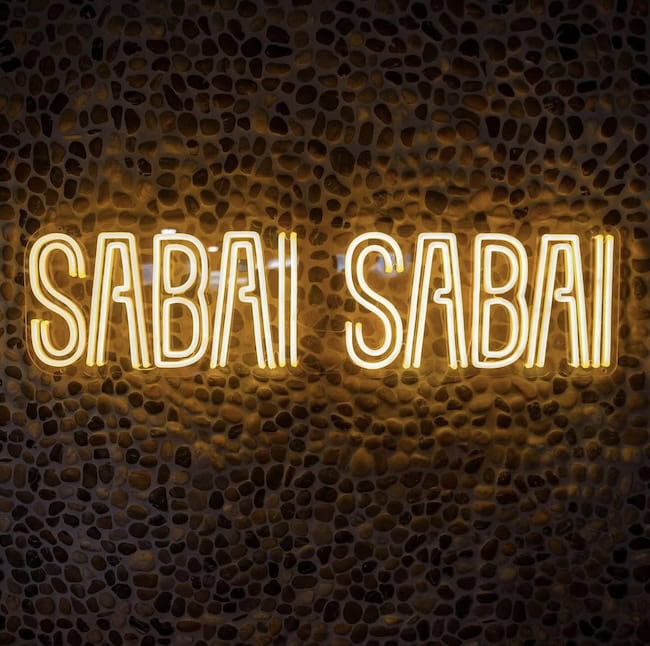 sabai sabai restaurant logo neon sign Deem Laow in oklahoma