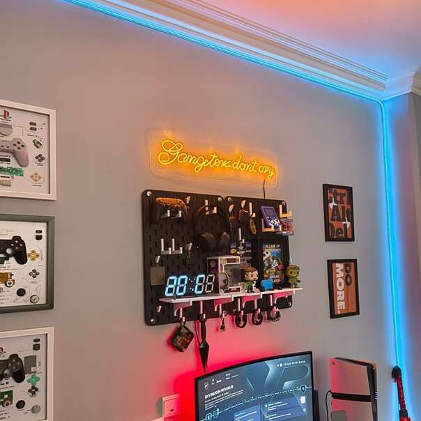 small led neon sign for game room decor