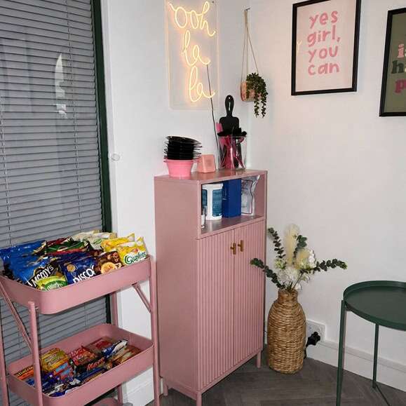 small office neon sign for resting area