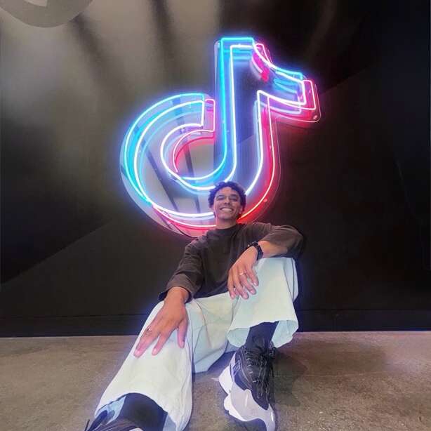 tiktok logo neon sign vintage glass neon sign