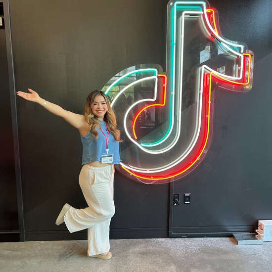 tiktok neon sign for content creator