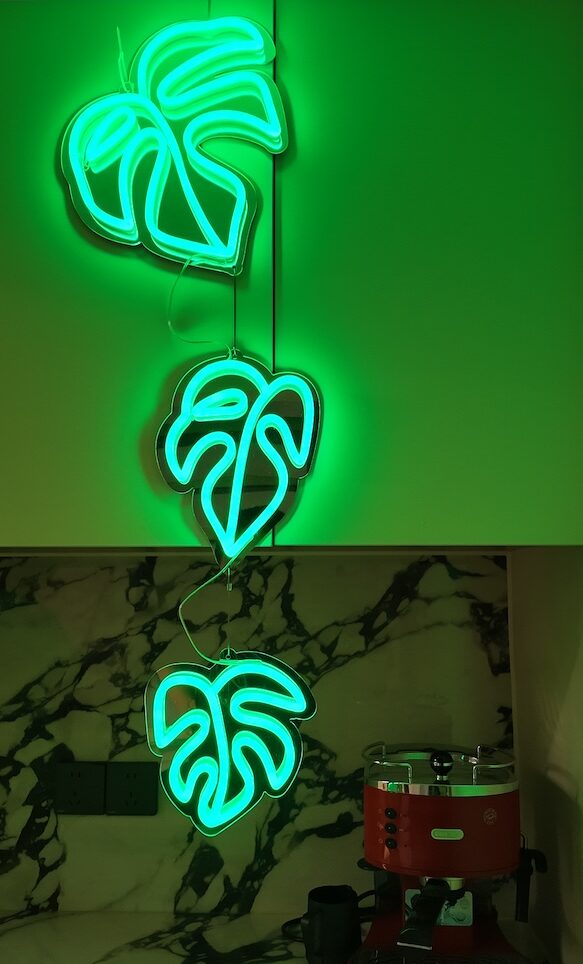Mini Monstera Leaves string light neon signs